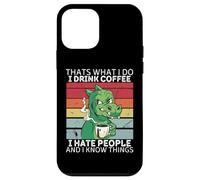 Dinosaurio Eso es lo Que Hago Tomo café y sé Cosas Carcasa para iPhone 12 Mini