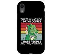 Dinosaurio Eso es lo Que Hago Tomo café y sé Cosas Carcasa para iPhone XR