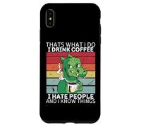 Dinosaurio Eso es lo Que Hago Tomo café y sé Cosas Carcasa para iPhone XS MAX