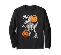 Dinosaurio Esqueleto Trex Calabaza Halloween niños niñas niños Manga Larga