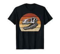 Dinosaurio Fósiles Tiranosaurio Rex Cráneo Retro Paleontología Camiseta