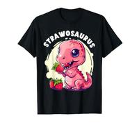 Dinosaurio Fresa Lindo Dinosaurio Fresa Fruta T-Rex Camiseta gráfica económica