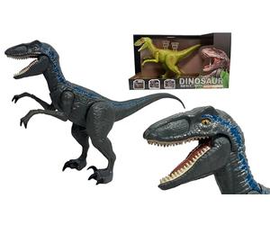Dinosaurio Grande 35 cm con Sonidos Reales Juguete Dinosaurio Velociraptor Ruge Realista Mueve Brazos Piernas Abre La Boca T-Rex Dinosaurio Eléctrico Velociraptor con Sonidos Dinosaurios Realistas (B)