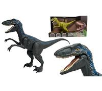 Dinosaurio Grande 35 cm con Sonidos Reales Juguete Dinosaurio Velociraptor Rugge Realista Mueve Brazos Piernas Abre La Boca T-Rex Dinosaurio Eléctrico Velociraptor con Sonidos Dinosaurios Realistas (A