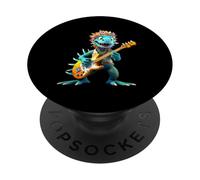 Dinosaurio Guitarrista Música Rock Músi PopSockets PopGrip Adhesivo