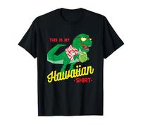 Dinosaurio Hawaiano Bebiendo Coco cóctel Divertido Hawaii Camiseta