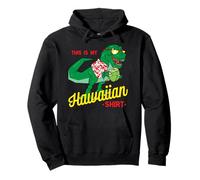 Dinosaurio Hawaiano Bebiendo Coco cóctel Divertido Hawaii Sudadera con Capucha