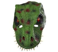 Dinosaurio inspirado en películas, textura y colores realistas, aberturas para ojos y nariz y correas seguras, dragones de animales, dinosaurio, mandíbula móvil, orejas peludas que se ven reales para