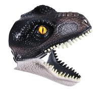 Dinosaurio jurásico con ojos abiertos y correa ajustable para la cabeza para adultos y niños, apertura de nariz para mayor visibilidad