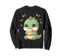 Dinosaurio Kawaii Chibi Munching Happily Sudadera