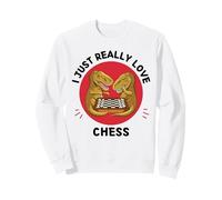 Dinosaurio Kawaii I Just Really Love Chess Lover Sudadera