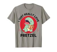 Dinosaurio Kawaii I Just Really Love Pretzel Food Lover Camiseta