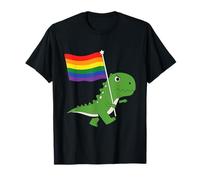 Dinosaurio LGBT Rainbow Flag Pride Month Gay Lesbianas Niño Niños Camiseta