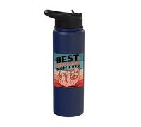 Dinosaurio mamá bebé amor afecto corazón crianza mamá Dino Stainless Steel Insulated Water Bottle