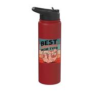 Dinosaurio mamá bebé amor afecto corazón crianza mamá Dino Stainless Steel Insulated Water Bottle
