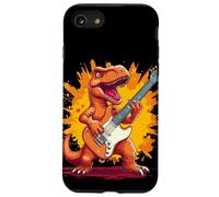 Dinosaurio mecedora con guitarra eléctrica para un ambiente fuerte Carcasa para iPhone SE (2020) / 7 / 8