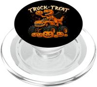 Dinosaurio Monster Truck Or Treat Trex Calabaza de Halloween PopSockets PopGrip para MagSafe