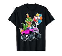 Dinosaurio Monster Truck T Rex 5º cumpleaños niña fiesta globo Camiseta