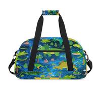 Dinosaurio nebulosa Kids Duffel Bags for Girls Boys, Dinosaur Funny Overnight Weekender Travel Bag 24L Sport Gym Duffel Bag Practice Tote Carry Bag, color, 24 L, Organizador de bolsas
