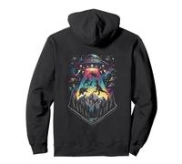 Dinosaurio OVNI Abduction Funny Alien Retro Sci Fi Design Sudadera con Capucha