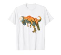 Dinosaurio Pachycephalosaurus Realista Arte prehistórico Camiseta gráfica económica, Hombre, Blanco, S