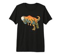 Dinosaurio Pachycephalosaurus Realista Arte prehistórico Camiseta Premium