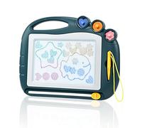 Dinosaurio Pizarra Magnética Infantil Juguetes 2 3 Años, Pizarra Magica Colorido Juegos Educativos Regalos para Niñas y Niños, Viaje Juguetes con 4 áreas de Color 3 Sellos 1 Bolígrafo