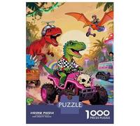 Dinosaurio Puzzle De 1000 Trozos Papel Colorido Dino Tierra Grueso Apasionados De Los Compatible con Tabla Horas De Entretenimiento Garantizadas 38x26cm/1000pcs