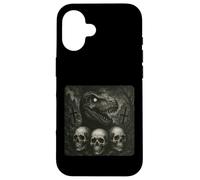 Dinosaurio Quiere un Halloween satánico con Terror gótico Carcasa para iPhone 16