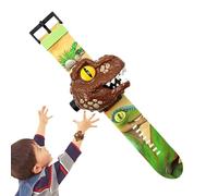 Dinosaurio Reloj Linterna Proyector Juguete,Dinosaurio Proyector Linterna Juguete con 24 Patrones - Reloj Electrónico Infantil para Niños, Niños Pequeños, Proyección Tyrannosaurus Rex, Siehe