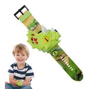 Dinosaurio Reloj Linterna Proyector Juguete,Dinosaurio Proyector Linterna Juguete con 24 Patrones - Reloj Electrónico Infantil para Niños, Niños Pequeños, Triceratops marrones, Siehe