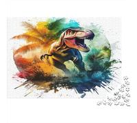 Dinosaurio Rompecabezas Imposible,desafío for Adults Arte Colorido Entretenimiento Creativo 1000 Piezas Obra De Arte De Juego De para Adultos Y Niños A Partir De 12 Años 1000pcs (75x50cm)