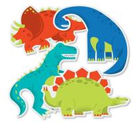 Dinosaurio rugido - T-Rex, Triceratops, Stegosaurus y Brontosaurus Decoraciones DIY Dino Mite Baby Shower o Fiesta de Cumpleaños - Juego de 20