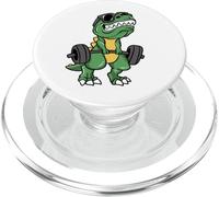 Dinosaurio T-Rex Brazos Cortos Divertido Halterofilia Dino T Rex PopSockets PopGrip para MagSafe
