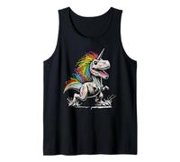 Dinosaurio T-Rex Dino Rainbow Unicorn Punk Pride Camiseta sin Mangas