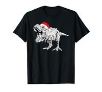 Dinosaurio T-Rex en diseño de Sombrero de Papá Noel Rojo Camiseta