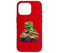 Dinosaurio T-Rex En Monster Truck School Bus Driver Gráfico Carcasa para iPhone 16 Pro