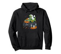 Dinosaurio T Rex Montando Monster Truck Boo Halloween Sudadera con Capucha
