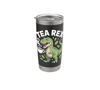 Dinosaurio Tea Rex con hojas de taza de té Vaso térmico de acero inoxidable de doble pared