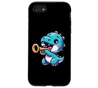 Dinosaurio Tierno Tocando Trompeta Carcasa para iPhone SE (2020) / 7 / 8