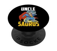 Dinosaurio Tío Saurus superhéroe T-Rex PopSockets PopGrip Adhesivo