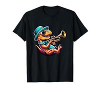Dinosaurio Toca La Trompeta Con Estilo Camiseta