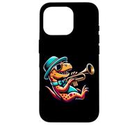 Dinosaurio Toca La Trompeta Con Estilo Carcasa para iPhone 16 Pro