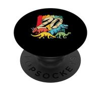 Dinosaurio Trex de 20 años de Edad, niño y niña PopSockets PopGrip Adhesivo