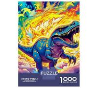 Dinosaurioio Set De 1000 Piezas Papel Reciclado Dragón Que Respira Fuego Puzzle Familiar Fácil Almacenar Ocio En Casa Horas De Entretenimiento Garantizadas 70x50cm/1000pcs