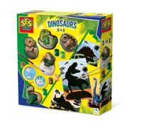 Dinosaurios 2 en 1 - Moldear y pintar y rayar - Pasatiempos creativos - SES CREA