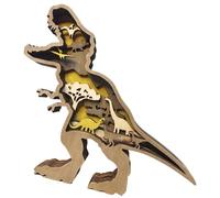 Dinosaurios Animal Craft Huecos de madera de dinosaurios - Recortes de dinosaurio de madera,Artesanía para Granja Cottage Sala de Meditación Salón Balcón Café Yoga