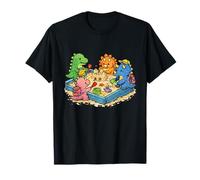 Dinosaurios Divertidos Construyendo Un Castillo De Arena Camiseta