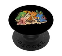Dinosaurios Divertidos EN Campamento PopSockets PopGrip Adhesivo
