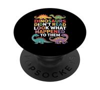 Dinosaurios Divertidos no leyeron Mira lo Que pasó PopSockets PopGrip Adhesivo